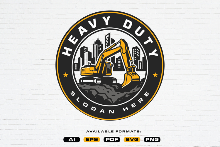 Premade Excavator Logo Template