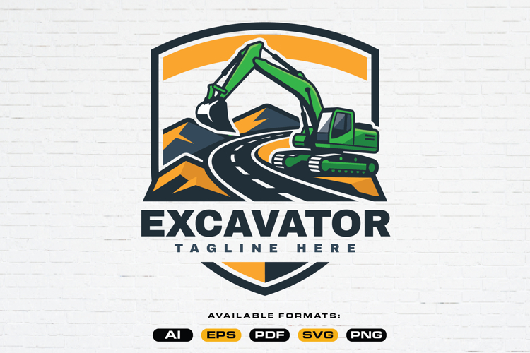 Heavy Equipment Construction Logo