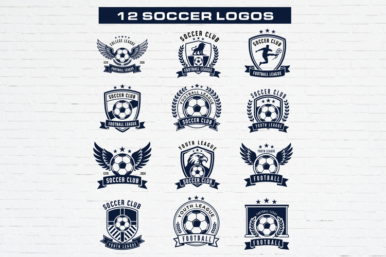 Soccer Team Logo Bundle Emblem example image 1