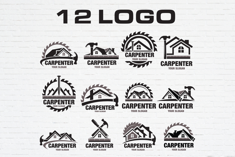 12 Carpenter Logo Bundle