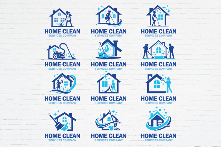 12 Maid Service Logo Bundle