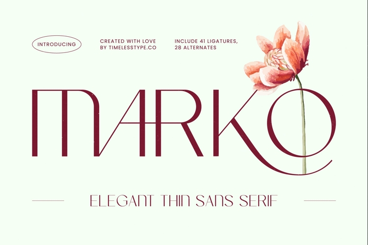 Marko - Elegant Thin Sans Serif Font