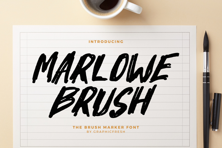 Marlowe - The Brush Marker Font