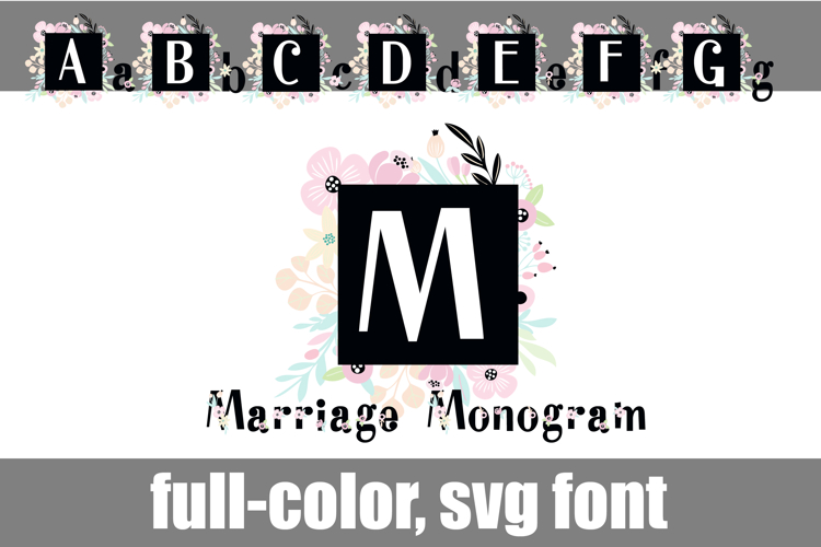 Marriage Monogram Color Font