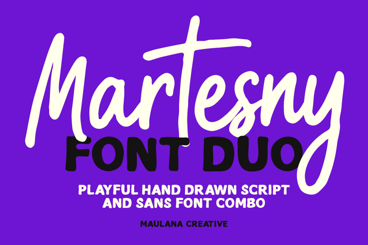 Martesny Playful Script Sans Duo