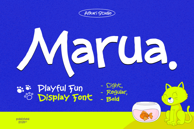 Marua - Playful Fun Display Font