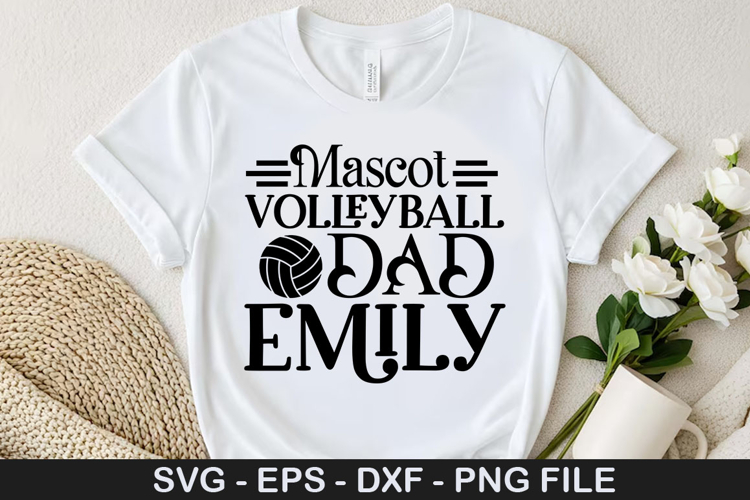 Mascot volleyball dad emily - Volleyball SVG Design