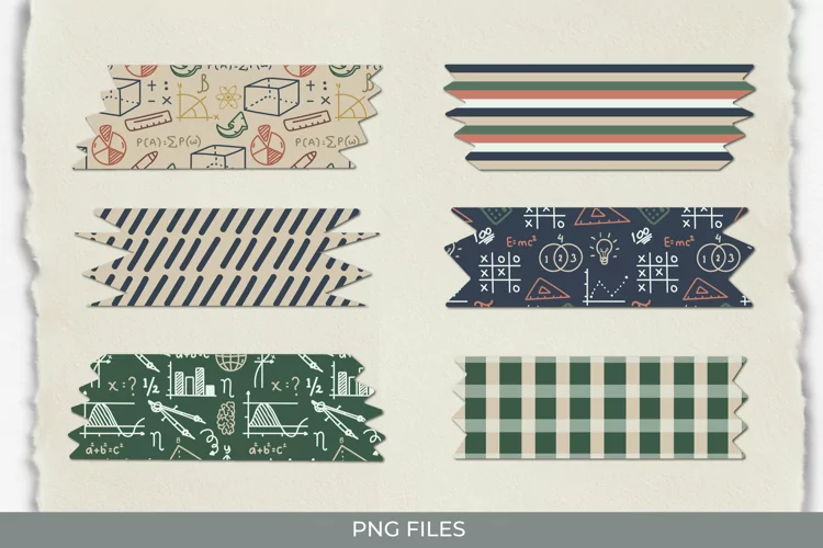 Math Seamless Pattern Tape