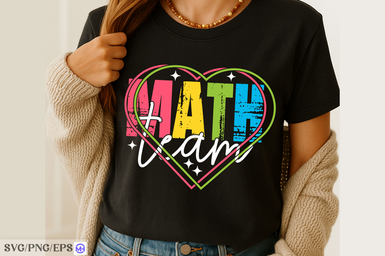 Math Team SVG, Funny Teacher Shirt Design for Back to School