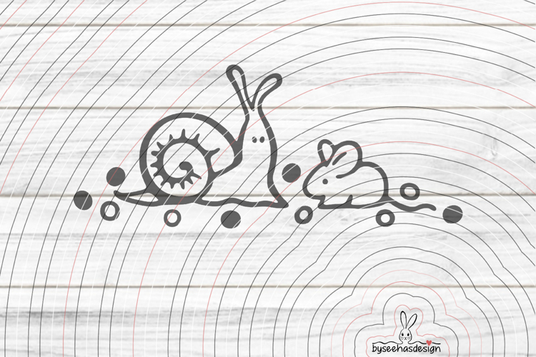 Mouse snail Cutting file SVG DXF