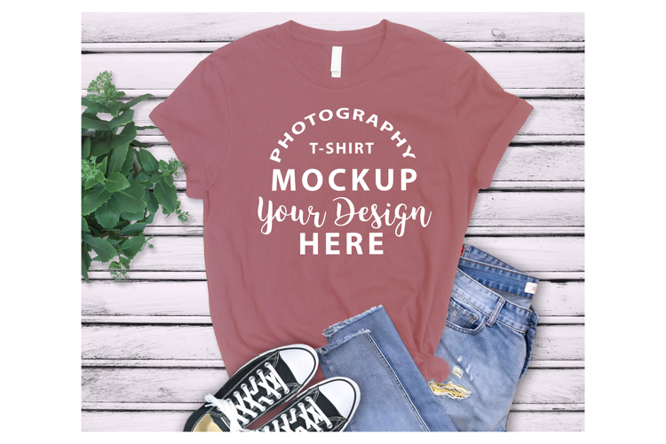 Bella Canvas 3001 T-shirt Mockup MAUVE