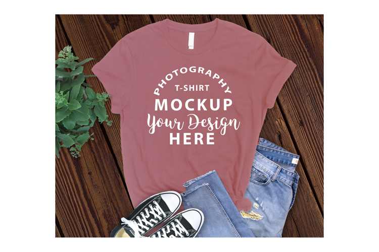 Bella Canvas 3001 t-shirt Mockup MAUVE