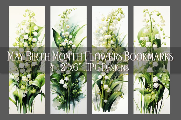 Floral Bookmark, May Bookmark, Lily of the Valley Bookmarks