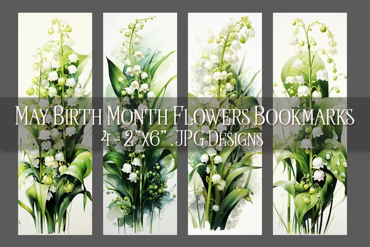 Floral Bookmark, May Bookmark, Lily of the Valley Bookmarks