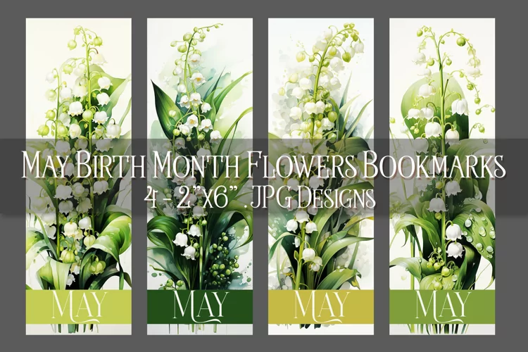 Floral Bookmark, May Bookmark, Lily of the Valley Bookmarks