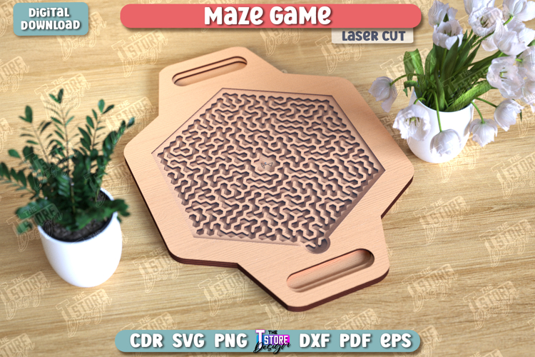 Maze Game Laser Cut | Labyrinth Toy | Neurogame | Montessori