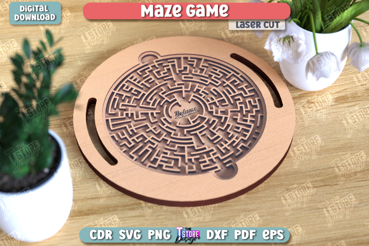 Maze Game Laser Cut | Labyrinth Toy | Neurogame | Montessori