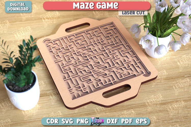 Maze Game Laser Cut | Labyrinth Toy | Neurogame | Montessori