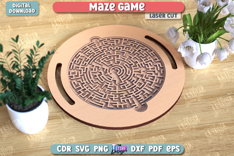 Maze Game Laser Cut | Labyrinth Toy | Neurogame | Montessori