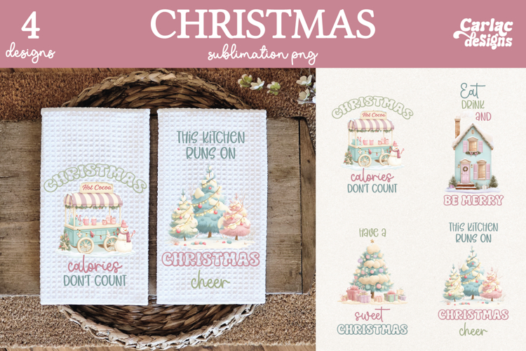 Christmas Kitchen Towel Sublimation Mini Bundle