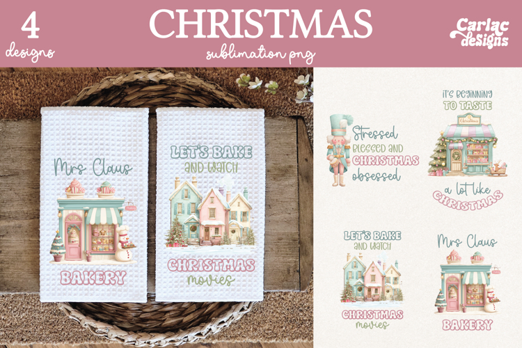 Christmas Kitchen Towel Sublimation Mini Bundle
