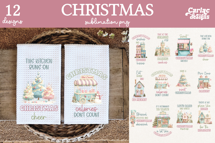 Christmas Kitchen Towel Sublimation Mini Bundle