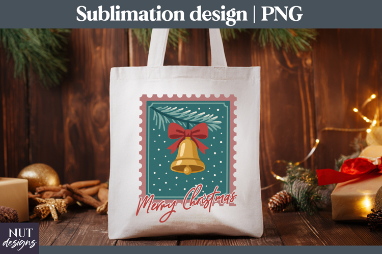 Christmas Postage Stamp, Ballerina Merry Christmas tote bag