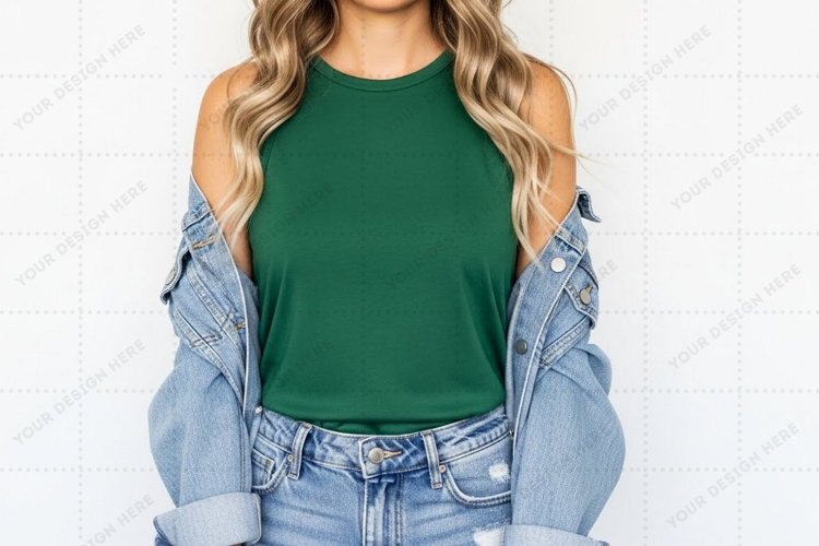 Green T-shirt Mockup Design