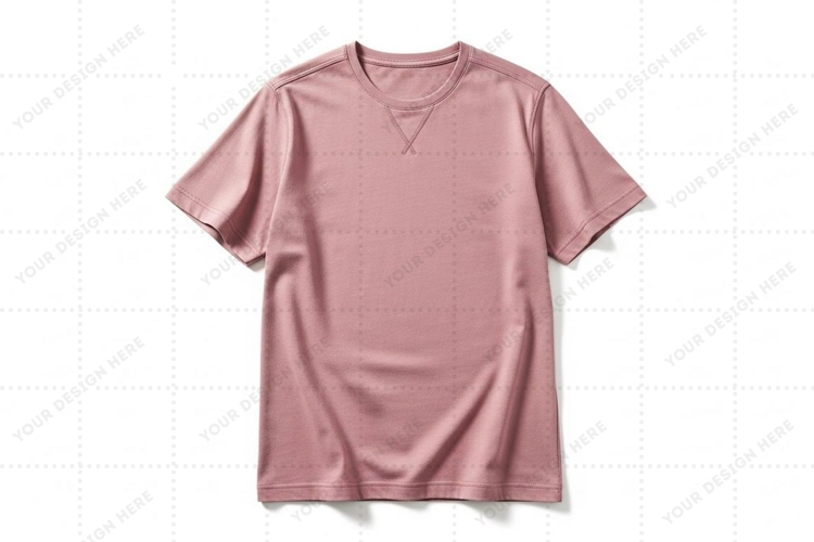 Light pink v-neck T-shirt Mockup Design