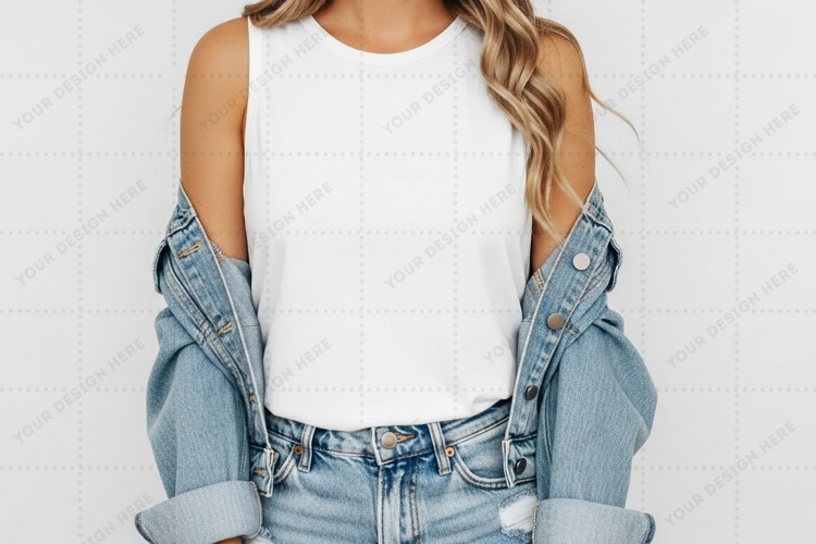 White Tshirt Mockup Image 14