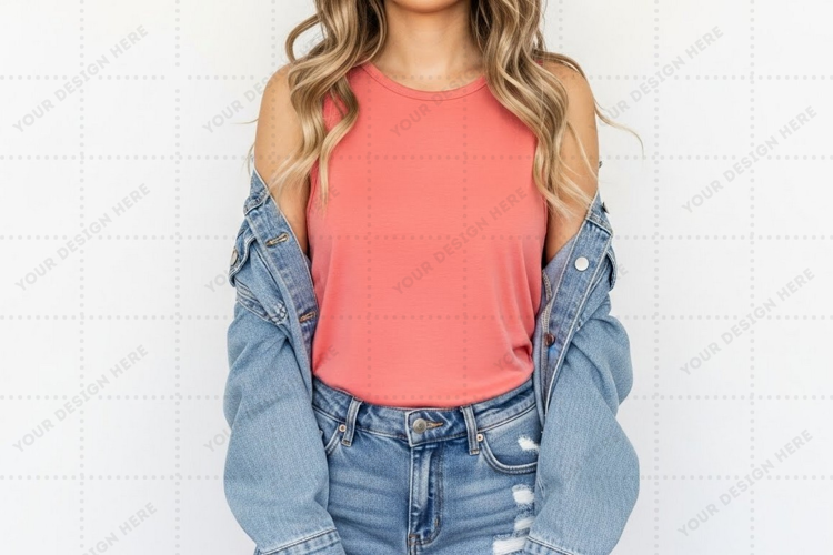 Pink T-shirt Mockup Design