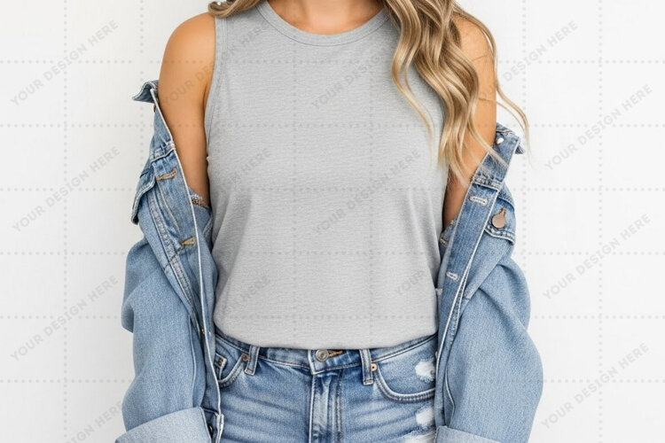 Casual grey T-shirt Mockup Design example image 1
