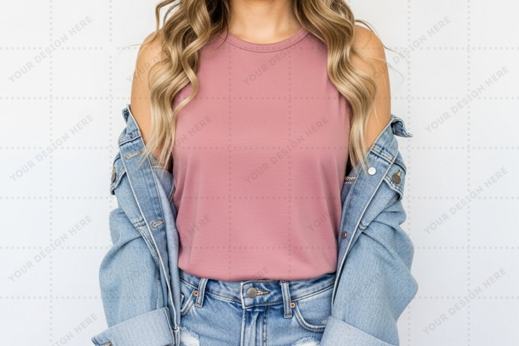 Pink T-shirt Mockup Design