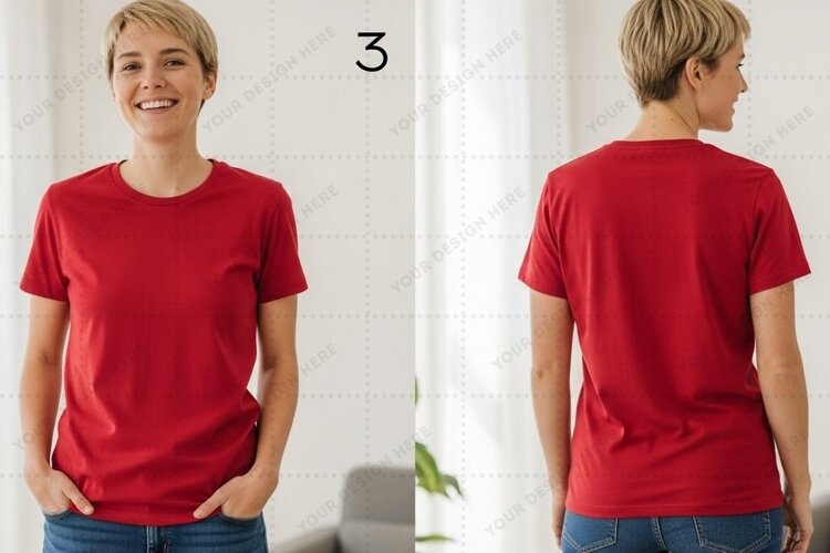Red T-shirt Mockup Design example image 1