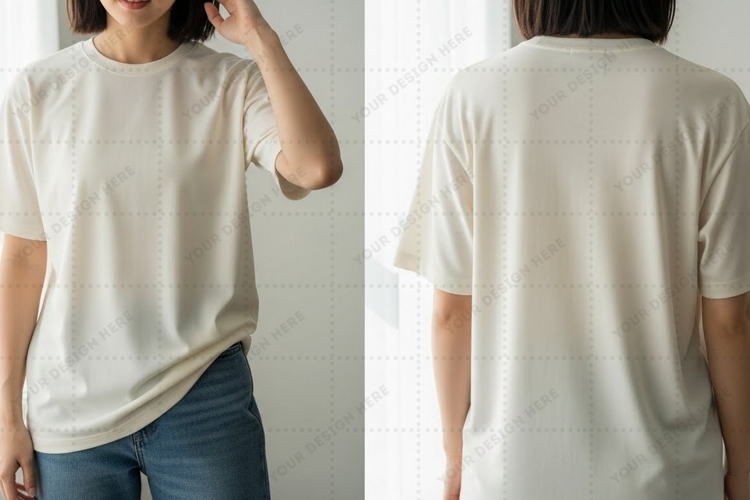 White Tshirt Mockup Image 21