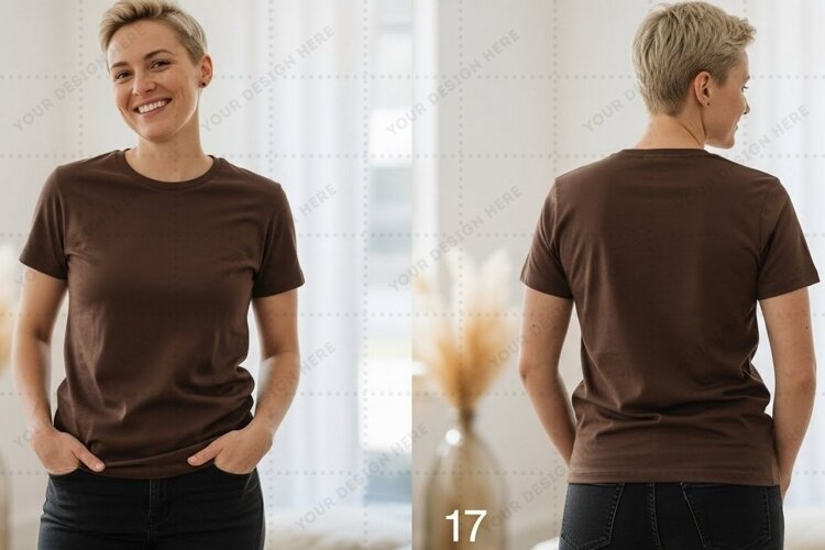 Brown T-shirt Mockup Design example image 1