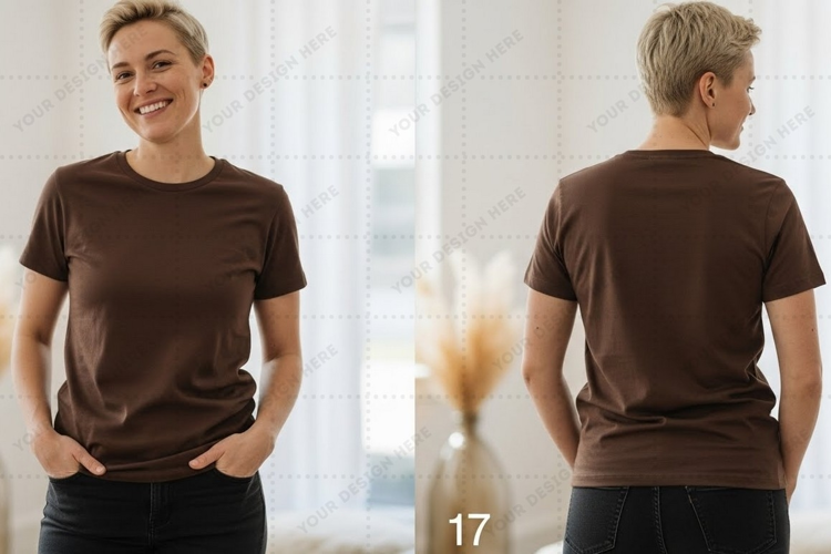 Brown T-shirt Mockup Design