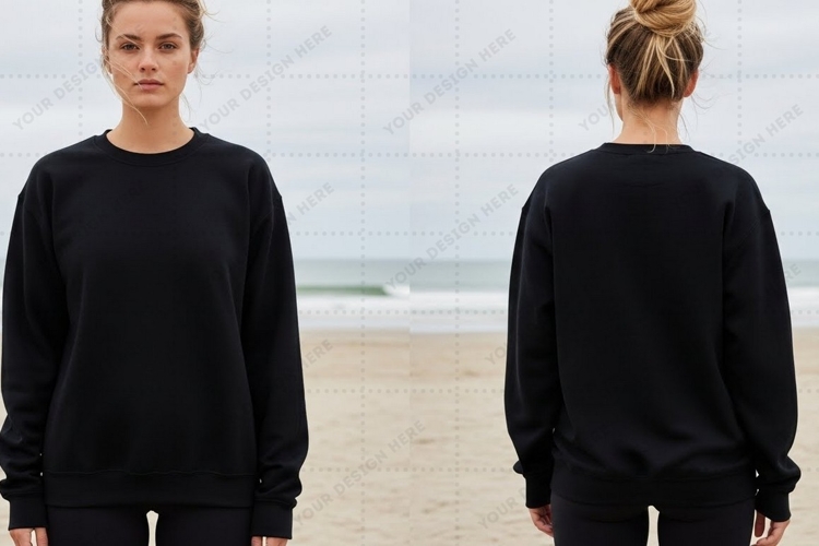 Black T-shirt Mockup Design