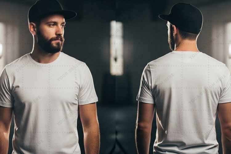 Black Tshirt Mockup Image 15