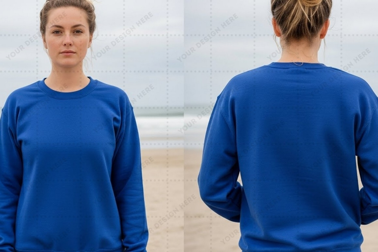 Blue T-shirt Mockup Design