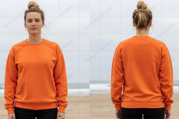 Orange T-shirt Mockup Design