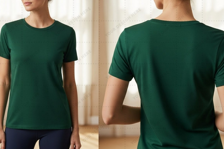 Green T-shirt Mockup Design