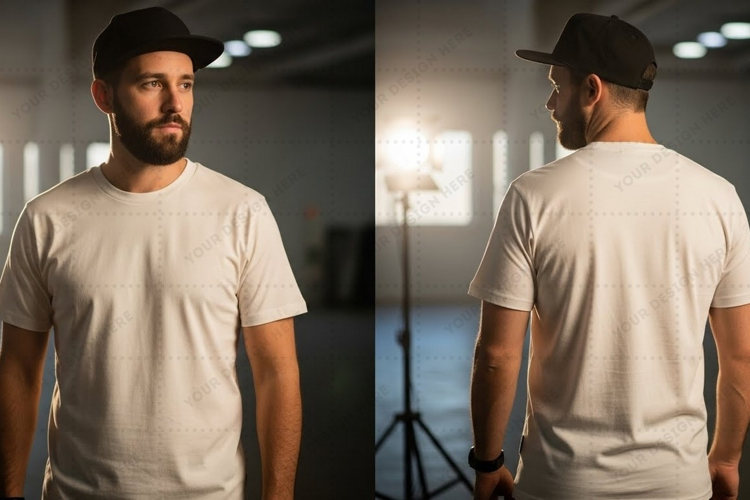 Blank T-shirt Mockup Design