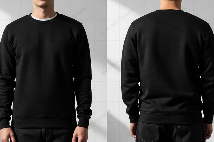 Black Tshirt Mockup Image 11