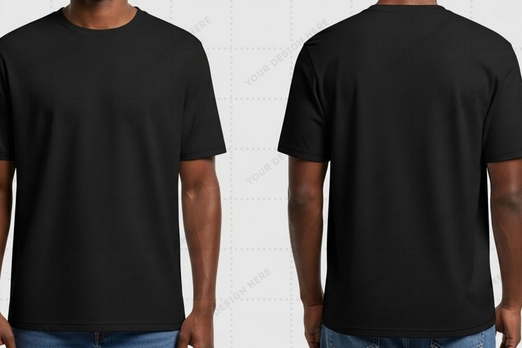 Black Tshirt Mockup Image 13