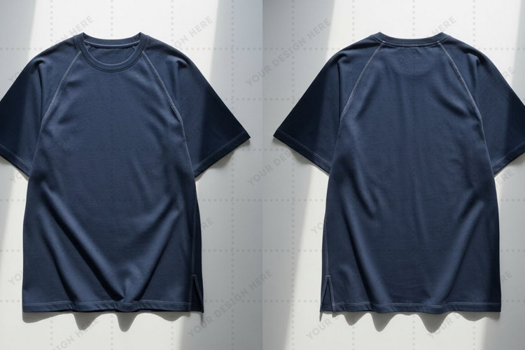 Dark blue T-shirt Mockup Design