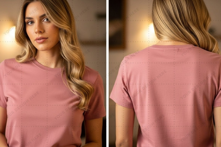 Pink T-shirt Mockup Design