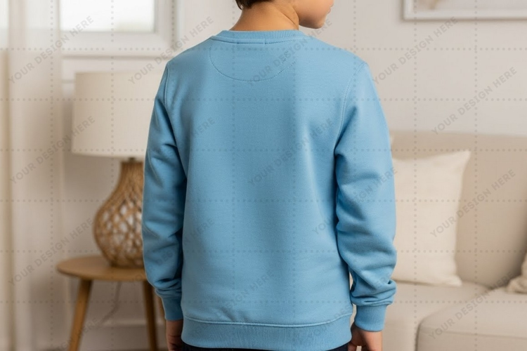Light blue casual T-shirt Mockup Design