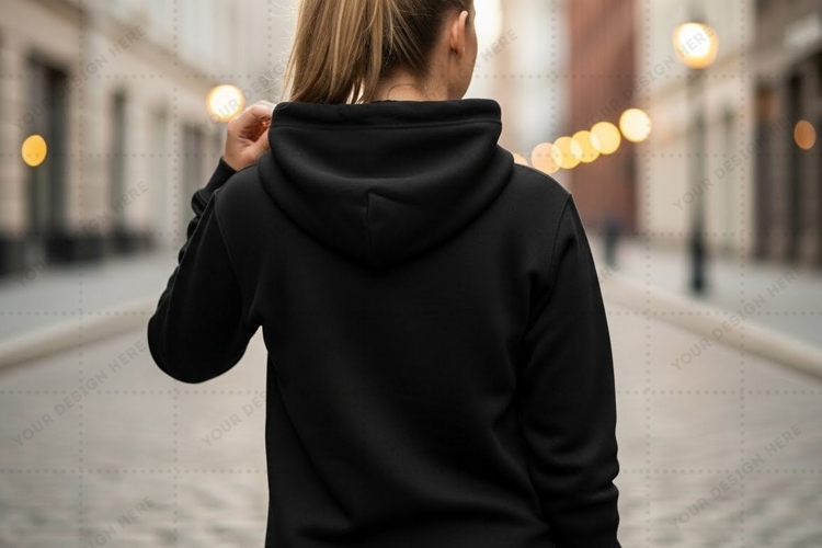 Black Tshirt Mockup Image 2