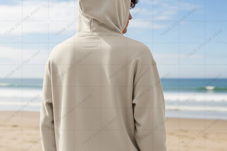 Beach hoodie T-shirt Mockup Design